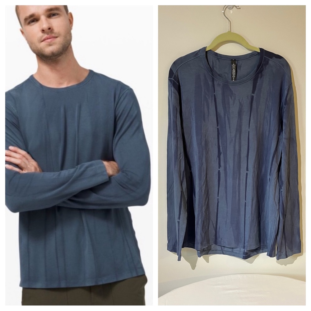 LIKE NEW Lululemon Lab 5 Year Basic Tie Dye Long Sleeve Pima T Tee Shirt Large L